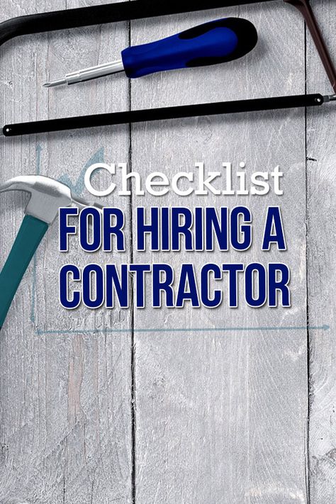 Hiring a contractor for home renovations can be overwhelming. If you’re unsure where to begin, we have a helpful checklist full of tips that will show you how to find a good contractor, including what questions to ask and how you can protect yourself throughout the process. Home Remodeling Contractors, Folder Organization, Project Planning, Home Remodeling Diy, Building Contractors, Home Renovations, Diy Remodel, General Contractor, Home Remodel