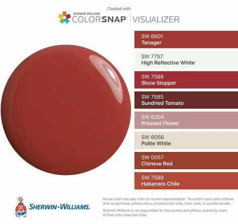 Sherwin Williams Tanager (SW 6601) Exterior House Colors Farmhouse, Paint Pairings, Admin Building, Townhouse Ideas, Red Paint Colors, Office Idea, Chippendale Chairs, Front Door Paint Colors, Door Paint Colors