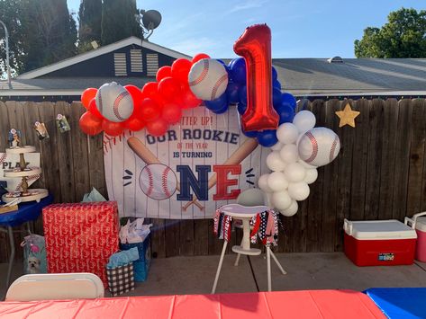 Baseball Birthday Balloons, Rookie Of The Year Photo Backdrop, Rookie Year Backdrop, Rookie Of The Year Balloon Arch, Rookie Of The Year First Birthday Backdrop, My Rookie Year First Birthday, Rookie Of The Year First Birthday, First Birthday Balloon Arch, Rookie Year First Birthday