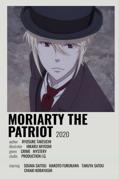 Moriarty The Patriot, The Patriot, Anime Poster, Anime