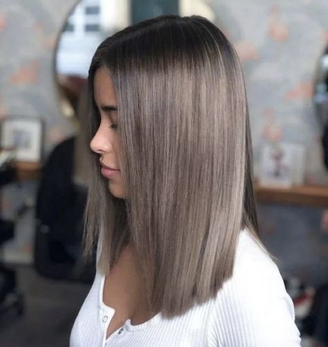 Ashy Brown Hair, Brunette Hair Color Ideas, Rambut Brunette, Cute Hair Colors, Coping Mechanism, Brown Hair Balayage, Straight Bob, Hair Color For Women, Short Hair Color