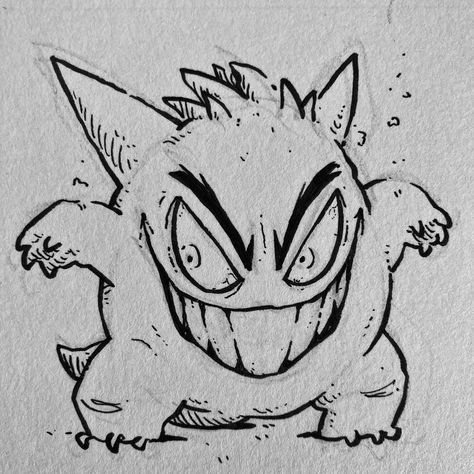 Luis Moreira •ω• Illustrator on Instagram: “That ULTIMATE STYLE ✨✨✨🔥👻💢 #gengar the cool 😎 grimmy fellow  #drawing all #originalpokemon !  . . . #madebyluis #luismoreira #inktober…” Madebyluis Pokemon, Gengar Sketch, Gengar Fanart, Pokemon Drawings Sketches, Gengar Drawing, Pokémon Drawings, Pokémon Drawing, Inktober Illustration, 151 Pokemon