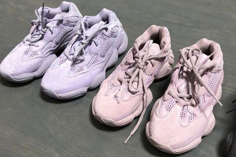 Kanye West Shares a Ton of Never-Before-Seen YEEZY Sneakers Purple Yeezy, Yeezy 500 Outfit, Yeezy Aesthetic, Yeezy 500 Blush, Highsnobiety Fashion, Sneakers Yeezy, Sneaker Heads, Aesthetic Outfits Men, Yeezy 500