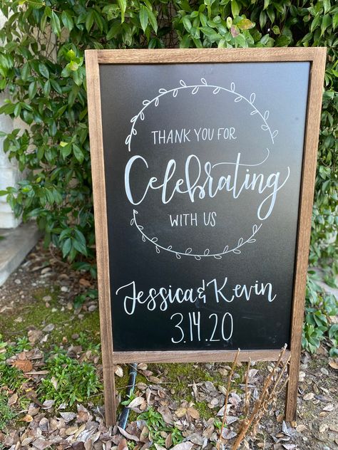 Wedding Chalkboard Ideas, Chalkboard Decor, Wedding Chalkboard Signs, Thank You Sign, Wedding Guest Book Sign, Chalkboard Wedding, Wedding Decor Inspiration, Ceremony Decor, Guest Book Sign