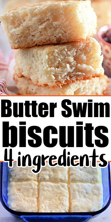 Bisquick butter swim biscuits are easy to make with just 4 ingredients. Swimming in butter layered with the dough make moist and tender side dish. Biscuits Fluffy, Butter Swim Biscuits, Bisquick Biscuits, Swim Biscuits, Easy Biscuit, Homemade Bisquick, Biscuit Sandwich, Bisquick Recipes, Biscuits Easy