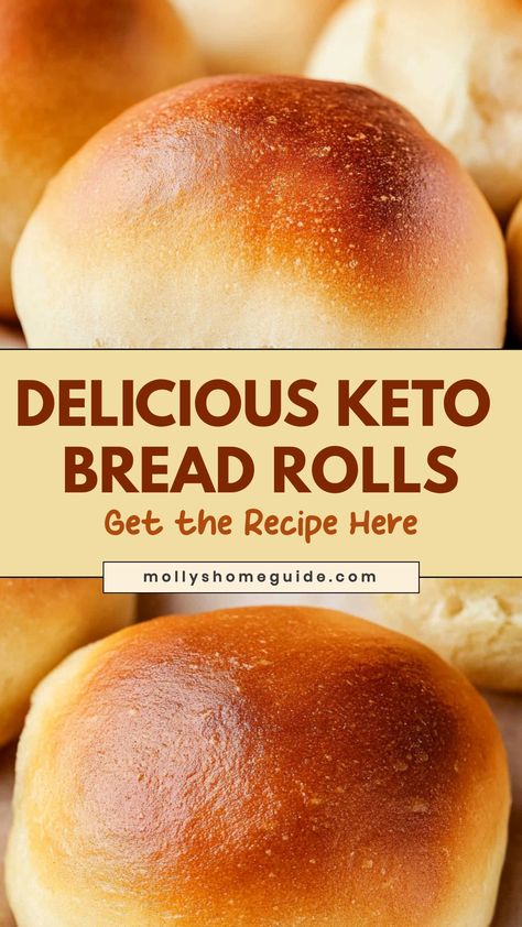 Discover delicious and easy keto bread roll recipes that are perfect for your low-carb lifestyle. Whether you're looking for a classic recipe or a twist on the traditional, these keto-friendly bread rolls will satisfy your cravings without the guilt. From almond flour to coconut flour, find a variety of flavorful options to enjoy at any meal. Elevate your next sandwich or soup with these tasty and satisfying keto bread rolls. Bread Machine Keto Bread, Keto Rolls With Yeast, Almond Flour Dinner Rolls, Almond Flour Rolls, Bread Roll Recipes, Sub Roll Recipe, Low Carb Buns, Rolls Without Yeast, Overnight Bread