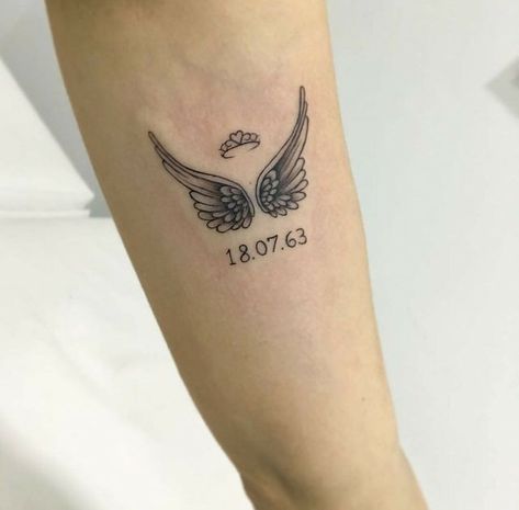 Wing Tattoo, Cat Tattoos, Inspiration Tattoos, Disney Tattoo, Tiny Tattoo, Memorial Tattoos, Music Tattoos, Tattoo Feminina, Dainty Tattoos