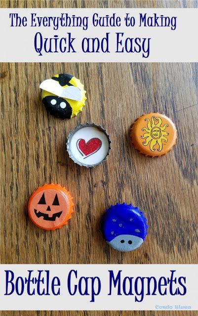 5 quick and easy make and take recycled bottle cap refrigerator magnet craft ideas for kids #crafts #bottlecap #ideas #recycledcrafts #magnets #craftsforkids #forkids Diy Bottle Cap Crafts, Upcycle Kids, Magnet Ideas, Bottle Cap Magnets, Recycled Crafts Kids, Recycled Gifts, Magnet Crafts, Craft Ideas For Kids, Bottle Cap Crafts