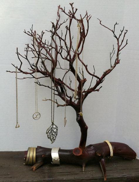 Metal Casting Jewelry, Jewelry Tree Stand, Diy Storage Rack, Personalized Gold Necklace, Wishing Tree, Earring Holder, Earring Tree, Store Displays, Jewelry Tree