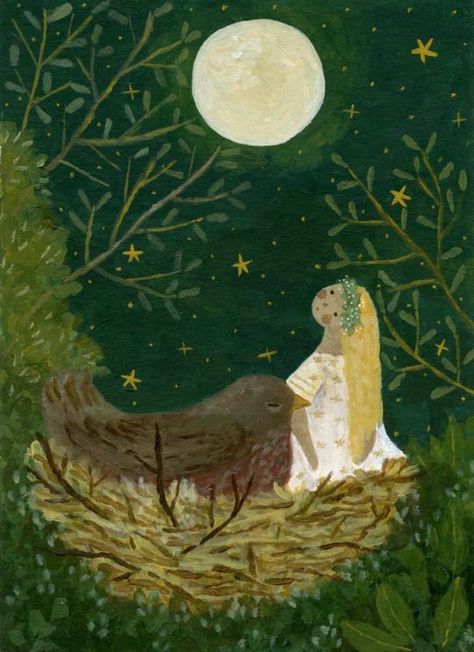 Painted Toy Chest, Whimsical Princess, Pagan Yule, Moody Painting, Moon Drawing, Cafe Art, Moon Garden, Seasons Art, Moon Night