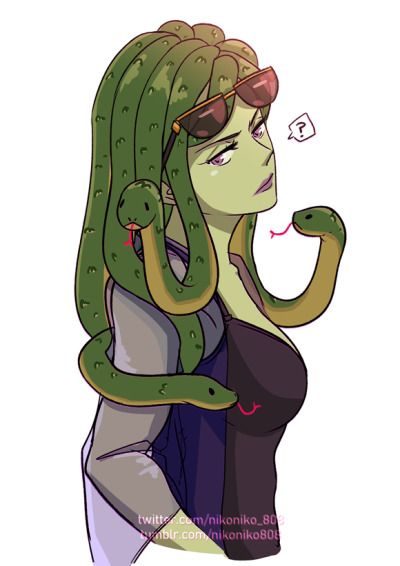 Modern Medusa, Greek Monsters, Medusa Gorgon, Medusa Art, Monster Prom, Greek Mythology Art, Ochako Uraraka, Mythology Art, Fantasy Creatures Art