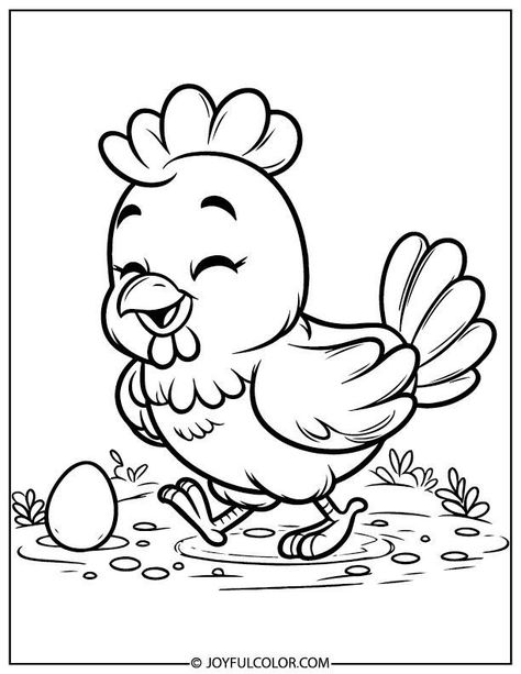 Chicken Coloring Pages Free Printable, Farm Coloring Sheets, Egg Coloring Pages, Animal Coloring Pages For Kids, Chicken Coloring Pages, Zoo Animal Coloring Pages, Giraffe Coloring Pages, Farm Coloring Pages, Chicken Coloring