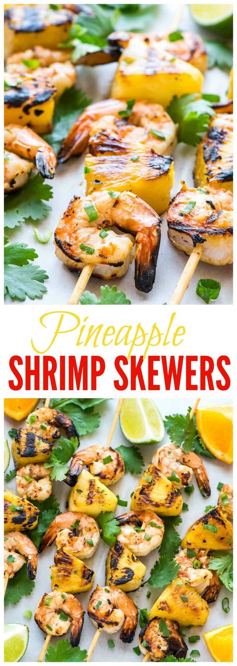 Coconut Pineapple Shrimp Skewers recipe — These shrimp kabobs are OUTSTANDING. By far the easiest, best way to cook shrimp! Perfect for summer grilling and parties. #wellplated #shrimp #kabobs #grilling Best Way To Cook Shrimp, Shrimp Cups, Ways To Cook Shrimp, Shrimp Skewer Recipes, Cook Shrimp, Pineapple Shrimp, Shrimp Kabobs, Bbq Shop, Grilled Shrimp Skewers