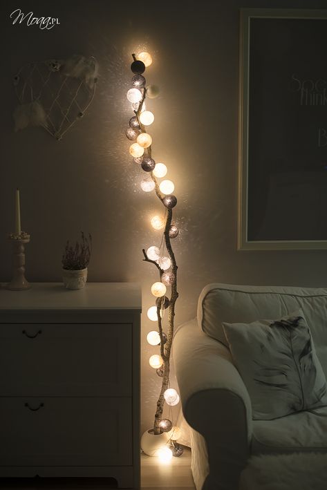 Goals Achieved, Cotton Ball Lights, Home Aesthetic, Upcycled Home Decor, Ball Lights, Cotton Ball, Ideas Home, Home Decor Ideas, Home Decor Bedroom