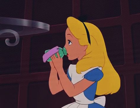 Drink Me Potion, Alice In Wonderland Background, Wonderland Background, Funny Disney Pictures, Disney Movie Collection, Wonderland Aesthetic, Alice In Wonderland 1951, Alice In Wonderland Aesthetic, Alice In Wonderland Disney