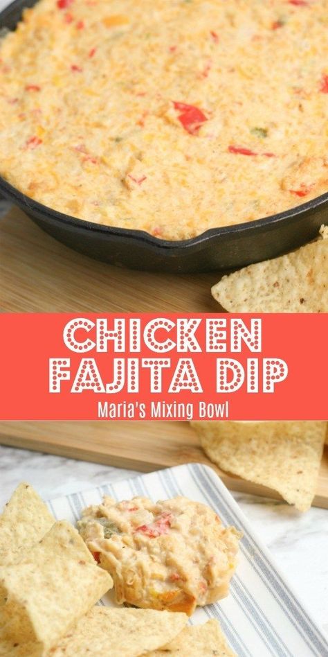 Chicken Fajita Dip Recipe, Fajita Dip, Game Day Chicken, Warm Dip Recipes, Dip Party, Gluten Free Puff Pastry, Dip Recipes Easy, Chicken Fajita, Chicken Dip