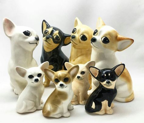 Chihuahua Clay Sculpture, Clay Chihuahua, Minature Pincher, Bruiser Woods, Dog Carving, Clay Models, Cat Cake Topper, Dog Cake Topper, Ceramic Dog