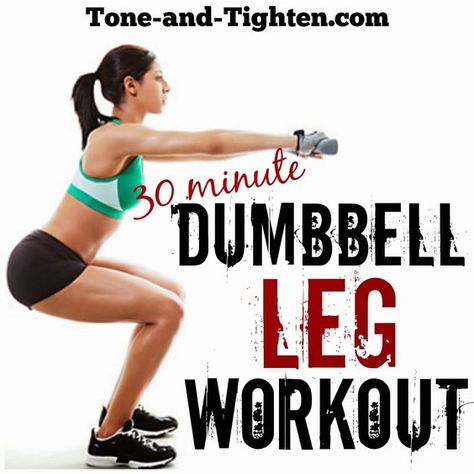 Carve crazy definition with this free weight leg workout! The best dumbbell exercises for your legs from Tone-and-Tighten.com! #workout #legs Free Weight Leg Workout, Leg Exercises With Weights, Dumbbell Leg Workout, Best Dumbbell Exercises, Weekly Workout Plans, Leg Day Workouts, Fitness Video, Free Weight, Toning Workouts