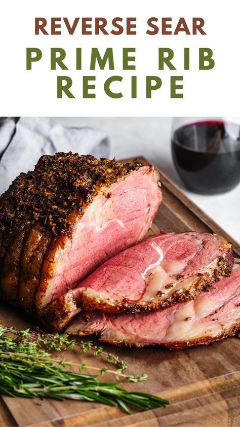 Reverse sear prime rib Reverse Sear Prime Rib, Soul Food Seasoning, Grilled Prime Rib, Smoked Prime Rib, Roasted Olives, Standing Rib Roast, Rib Recipe, Prime Rib Recipe, Prime Rib Roast