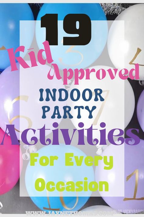 Planning a dinner party? Keep the kids occupied with these indoor party activities! Discover engaging ideas that add a touch of excitement to any celebration. 🌟🎈 At Home Party Games, 7 Year Birthday Party Activities, Indoor Activities For Birthday Parties, At Home Party Ideas Kids, 5 Year Birthday Party Activities, Preschool Birthday Party Activities, Kids Games For Birthday Party Indoor, Inside Birthday Party Games, Indoor Bday Party Ideas