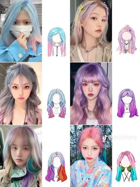 Discover Trendy 2024 Brunette Hair Shades - Winter to Fall Inspirations Kpop Dyed Hair, Anime Hair Color Ideas, Natural Hair Dye Ideas, Brunette Hair Shades, Anime Hair Color, Jack Martin, Two Tone Hair, Dip Dye Hair, Diy Hair Color