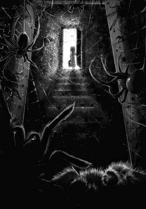 . Baba Jaga, Spiders Scary, Fear Of The Dark, Spider Art, Dark Art Illustrations, Arte Obscura, Scary Art, Ap Art, Creepy Art