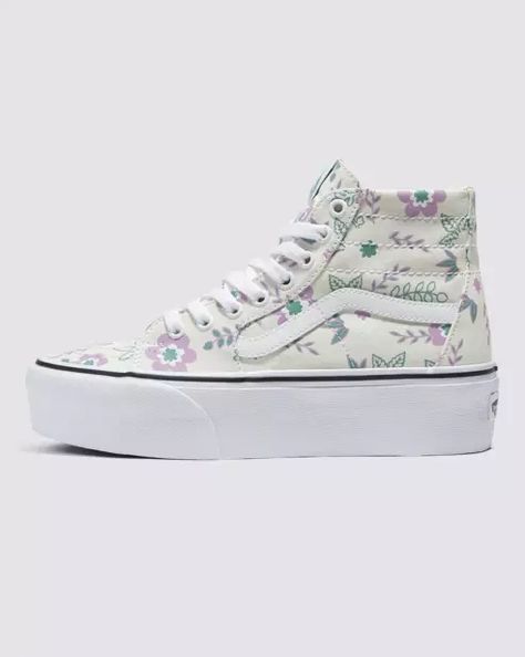 Vans Shoes Fashion, Floral Vans, Tenis Vans, Block Shoes, Adidas Floral, Vans Store, Shoes Vans, Aesthetic Shoes, Swag Shoes