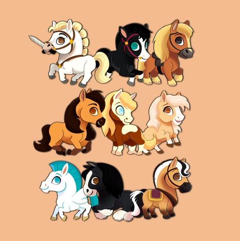 Disney Horses Drawings, Cute Horse Drawing Cartoon, Horseland Fanart, Chibi Horse, Cute Horse Drawing, Cute Horse Cartoon, Kawaii Horse, Disney Horses, Cartoon Horse