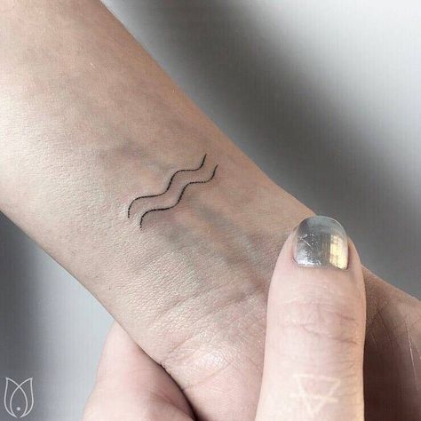 Wavy Tattoo, Zee Tattoo, Wave Tattoo Wrist, Simple Wave Tattoo, Tattoo Ink Colors, Simple Hand Tattoos, Small Wave Tattoo, Related Tattoos, Handmade Tattoo