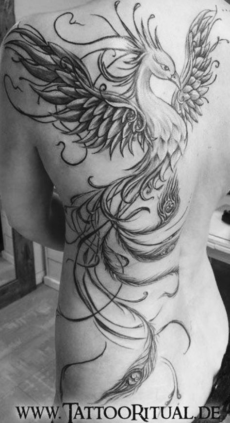 Phoenix Back Tattoo, Side Tattoos Women, Phoenix Tattoo Feminine, Small Phoenix Tattoos, Phoenix Bird Tattoos, Mom Tattoo Designs, Phoenix Tattoo Design, Mommy Tattoos, Celtic Tattoos