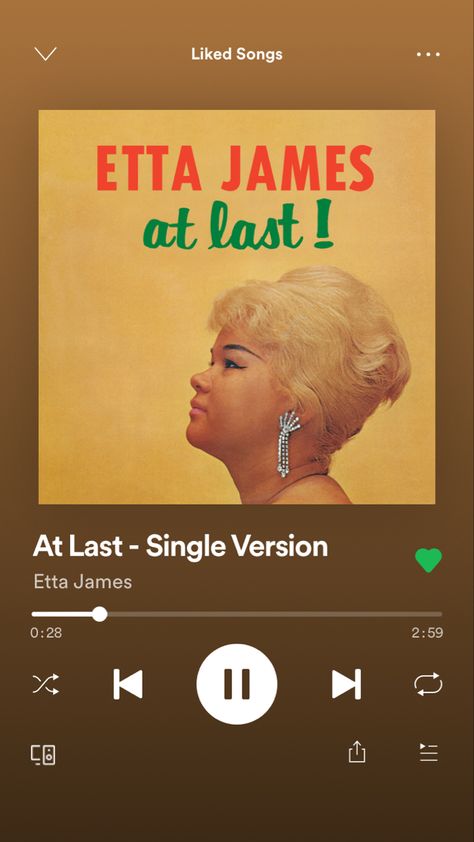 At Last Etta James, Background Song, Songs Spotify, Spotify Aesthetic, Etta James, Sunday Kind Of Love, Text Me Back, My Love Song, First Dance Songs