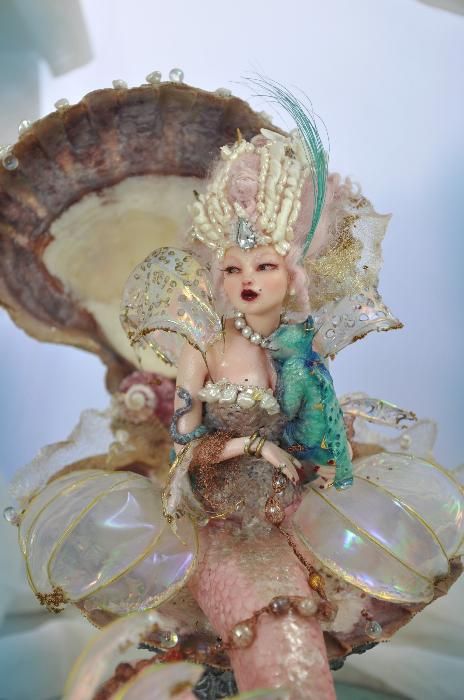 Barboque Rococo Mermaid Siren by SutherlandArt Mermaid Lore, Water Spirits, Mermaid Sculpture, Sea Siren, Fantasy Mermaids, Siren Mermaid, Mermaids And Mermen, Mermaid Jewelry, Fantasy Doll