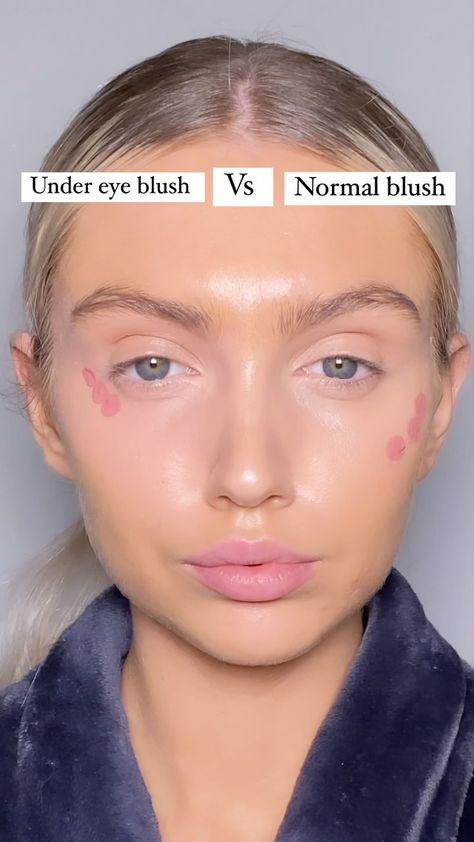 Under Eye Blush Makeup, Blush Under Eyes Makeup, Blush Under Eyes, Under Eye Blush, Nose Blush, Blush Tutorial, Under Eye Makeup, Stunning Hairstyles, Under Eyes