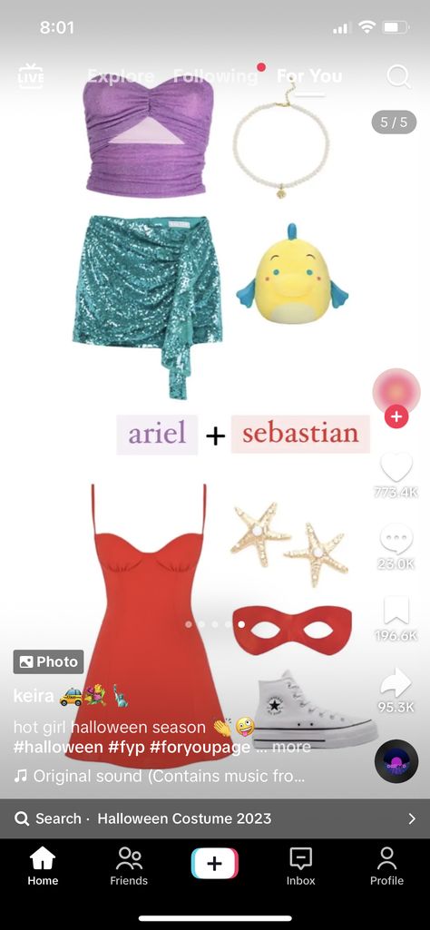 Ariel Outfit Ideas, Sebastian Costume, Ariel Halloween, Ariel Halloween Costume, Sparkly Halloween, Little Mermaid Outfit, Ariel Costumes, Little Mermaid Costume, Princess Halloween Costume