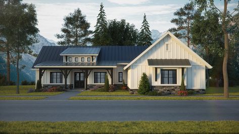 Ranch Farmhouse Plans, Metal Shed Roof, Beach Exterior, Florida Houses, Craftsman Houses, Ranch Farmhouse, Inspiring Homes, Ranch Remodel, Shed Dormer