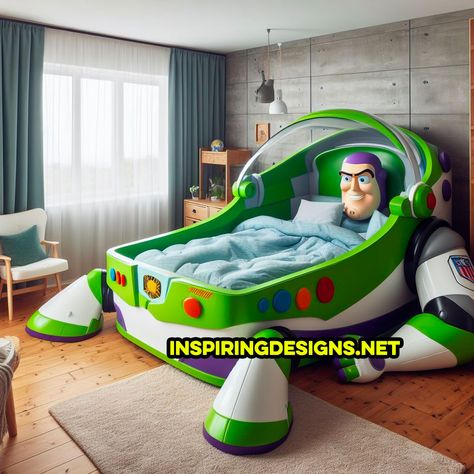 Giant Disney and Pixar Character Kids Beds – Inspiring Designs Lightning Mcqueen Bed, Kids Bed Design, Cute Disney Characters, Pixar Characters, Disney And Pixar, Kids Beds, Bedroom Decor Design, Disney Character, Beds & Bed Frames