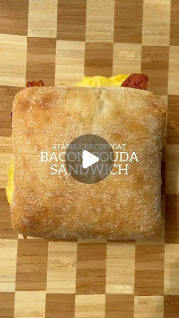 Sheila Williams on Instagram: "Starbucks who? this copycat version of my go-to Starbucks breakfast sandwich, is delish & easy to just make at home👏🏼 Did I mention more affordable? •two pieces of bacon •slice of gouda cheese •two egg scramble •butter ciabatta on both sides •toast in air fryer at 375 for 4-5 minutes or until ciabatta is toasted #breakfastsandwich #copycatrecipe #sandwiches #breakfastideas #easyrecipes #brunchideas" Ciabatta Sandwich Recipes, Starbucks Breakfast Sandwich, Starbucks Breakfast, Egg Scramble, Gouda Cheese, Starbucks Copycat, Breakfast Sandwich, Scrambled Eggs, Sandwich Recipes