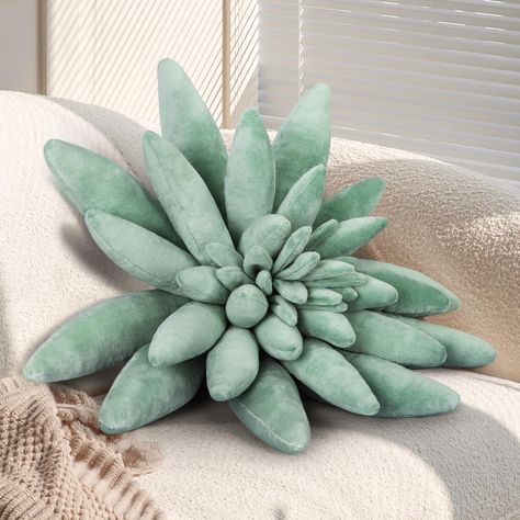 PRICES MAY VARY. Plush Throw Pillow - Size: 21.6in/55CM, crafted meticulously with hand-stitched details. Filled with premium PP Cotton, ensuring a soft and comfortable feel. This plush pillow serves as both a comforting hug pillow and a stylish cushion, perfect for enhancing the decor of your bedroom or any living space. 3D Succulent-Shaped Pillow - Ideal for plant enthusiasts of all ages. Whether placed on a couch, bed, or chair, it adds a charming touch to any room with its plush form and vib Burnt Orange Throw Pillows, Succulent Throw Pillow, Succulent Pillow, Green Room Decor, Cactus Pillow, Hug Pillow, Pillow Plush, Succulents Decor, Shaped Pillow