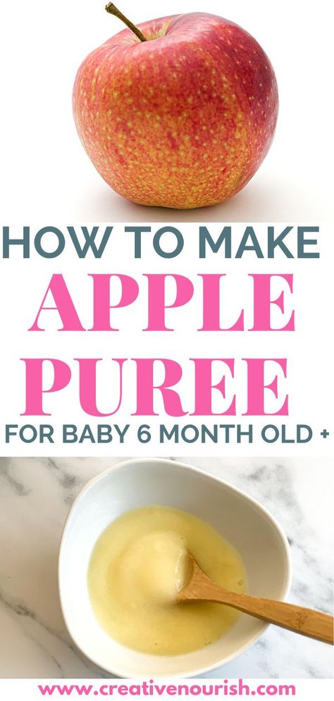 Apple Puree For Baby, Baby Food Recipes Stage 1, Apple Baby Food, Baby Meal Plan, Weaning Baby, Puree Recipes, Apple Puree, Baby Breakfast, Baby Apple