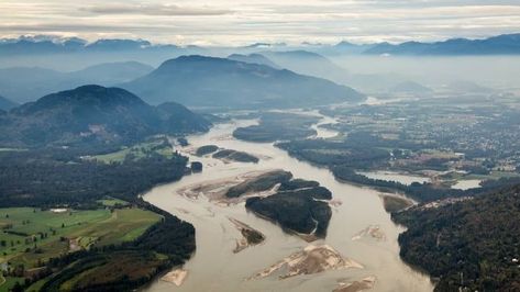 Langley Fraser River, Flood Warning, River Water, Fraser Valley, Aerial Photograph, Emergency Management, Water Level, Online Community, The Valley