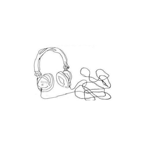 Doodle Black And White, Headphones Tattoo, Black And White Music, Music Sketch, Headphones Art, Music Doodle, Dainty Tattoos, Simplistic Tattoos, Mini Tattoos