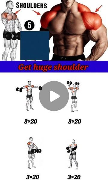 𝙎𝙊𝙈 𝙋𝘼𝘾𝙆𝙎 🥷 on Instagram: "Shoulder exercises at home with dumbbells 💪! . . . #shoulder #reels #workout" Shoulder Exercises, Exercises At Home, Big Shoulders, Dumbbell Workout, Shoulder Workout, Strength Training, Different Types, At Home Workouts, At Home