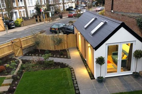 Garage Conversion Ideas, Garage To Living Space, Garage Guest House, Tiny Living Space, Converted Garage, Small Garage, Home Gyms, Garage Office, Garage Conversion