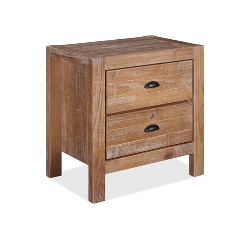 Grain Wood Furniture Montauk Solid Wood Nightstand & Reviews | Wayfair Wood Drafting Table, Rustic Nightstand, Solid Wood Platform Bed, Solid Wood Bed, Wood Platform Bed, Boho Chic Furniture, Wood Nightstand, Wood Beds, Solid Wood Dining Table