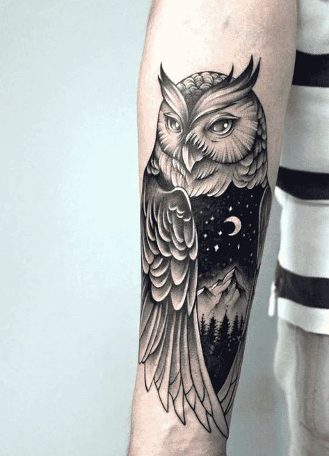 Tattoo Ideas Owl, Owl Thigh Tattoos, Baby Owl Tattoos, Owl Feather Tattoos, Owl Tattoo Ideas, Realistic Owl Tattoo, Owl Tattoo Sleeve, Tattoo Design For Men, Tatuaje Cover Up