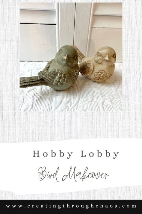 Hobby Lobby Bird Makeovers - Creating Through Chaos Diy Hobby Lobby, Craft For Spring, Thrift Flips, Country Decorating, Antique Wax, Decor 2024, Craft Booth, New Crafts, Little Birds