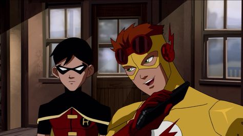 Kidflash and Robin Robin Kidflash, Wally West Young Justice, Young Justice Characters, Young Justice Robin, Robin Dc, Wally West, Kid Flash, Dc Icons, Comic Pictures