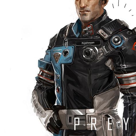 Cyberpunk Engineer, Sci Fi Pilot Suits, Prey Space Suit, Prey Concept Art, Sci Fi Admiral Concept Art, Prey 2017 Art, Prometheus Space Suit, Prey 2017, Sci Fi Exo Suit