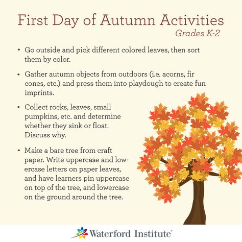 First Day of Autumn Activities for Early Learners! #earlyeducation #education #learning #children Autumn Preschool Activities, 1st Day Of Autumn, Autumn Preschool, Fir Cones, First Day Of Autumn, Acorn Crafts, Autumn Activities For Kids, School Activity, Paper Leaves