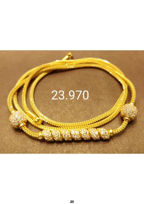 Gold Moop chain Thali Chain Designs Gold, Mugappu Designs, Chain Designs Gold, Thali Chains, Thali Chain, Gold Jewels Design, Pooja Items, New Gold Jewellery Designs, Silver Pooja Items